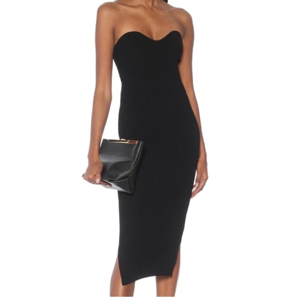 Khaite Loie ribbed-knit midi dress in Black - Picture 2 of 12